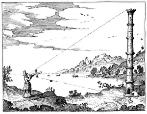 Measurement: Using a cross-staff to measure the height of a