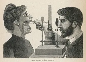 Examing: USING LARYNGGOSCOPE