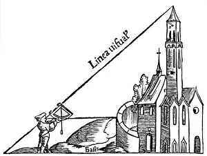 Measurement: Using a quadrant with a plumb bob to calculate