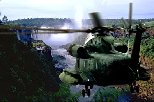 Wal003: Usmc Sea Stallion Helicopter Flying