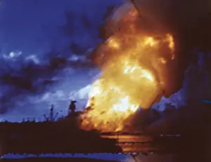Lcgr1309: USS Arizona explodes at Pearl Harbor after Japanese