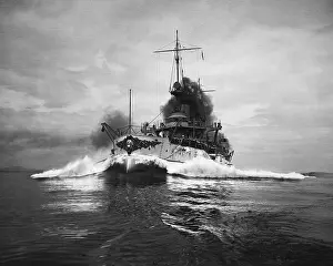Naval Power: U.S.S. Connecticut, running speed trials off the