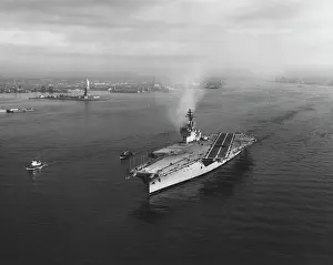 Hawk: USS Constellation leaving New York Harbor