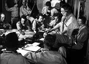 Steichen: USS Lexington's command center while in Japanese