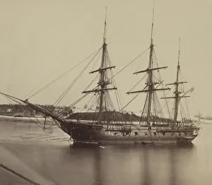 Lcgr1810: The USS Macedonian, a three-masted, wooden-hulled