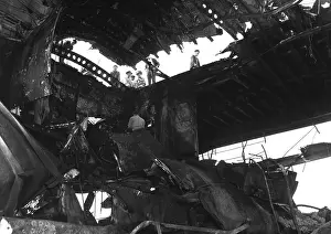 Lcgr1311: USS Randolph aircraft carrier after a strike by