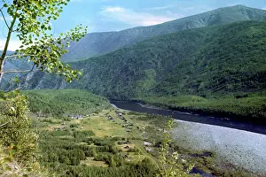 Locating: USSR. A view of a settlement of locating