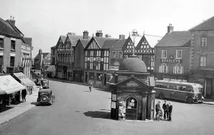 Uttoxeter: Uttoxeter, Market Place c1955