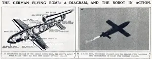 Streaking: V-1 Flying Bomb in flight; Second World War, 1944
