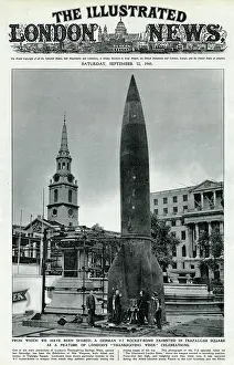 Jul18: V-2 Rocket in Trafalgar Square, 1945