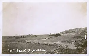 V Beach at Cape Helles, Gallipoli, Dardanelles, Turkey