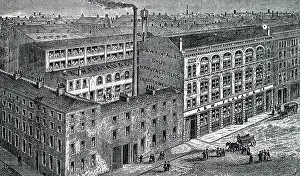Finsbury: A & V Flatau & Co's shoe factory, Finsbury, London. 1887