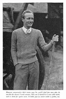 Homemade: V-neck sweater, circa 1941