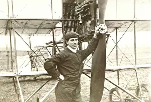 Triplane: A V Roe 1877-1958 alongside his Triplane