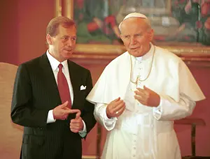 Havels: Vaclav Havel - pope John Paul II