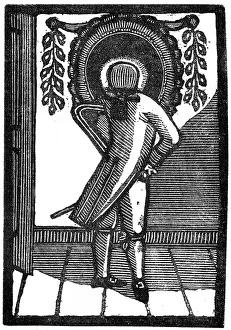 Jul17: Vain man looking in a mirror, c.1770