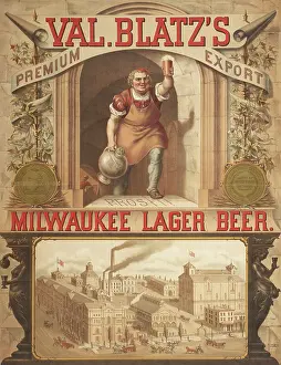 Distillation: Val. Blatz's premium export Milwaukee lager beer