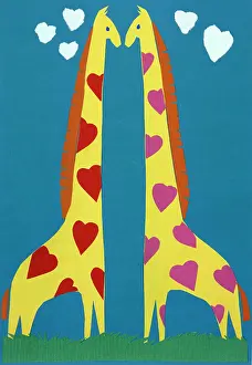 Ayliffe: Valentine design ' giraffes with hearts
