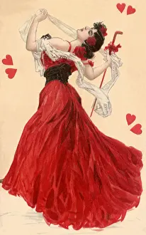 Tossed: Valentine Lady in Red