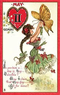 Valentine Zodiac Card for May Gemini