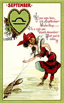 Valentine Zodiac Card for September Libra