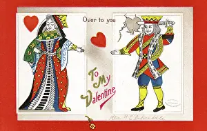 Clapsaddle: Valentines card with king and queen