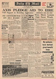 Hostilities: De Valera speech giving full Axis support