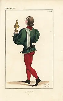 Valet: Valet or servant, 14th century