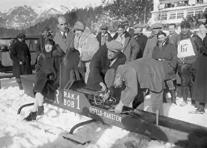 Valier: Valier in the rocket sled, 1929