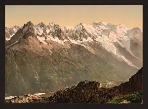 Chamonix: The valley of Chamonix from the Aiguille du Floria, Chamonix