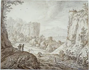 1685: Valley between rocky mountains
