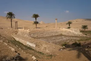 Blue Sky: Valley temple of Unas, Saqqara, Egypt