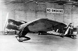 Mailplane: Vance Mailplane (side view) in hangar of NR-12700