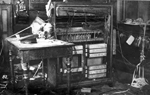 Devices: Vandalized telephone center at the railway