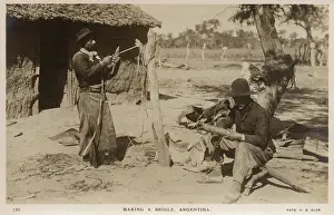 Tack: Vaquero making a bridle - Argentina