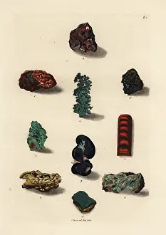 Malachite: Varieties of copper, coppernickel and malachite ores