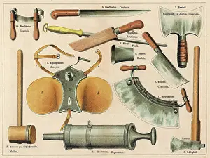 Hardware: Various butchery tools