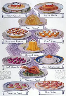 Pancakes: Various Desserts circa 1939