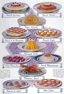 Pancakes: Various Desserts circa 1939