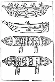 Paddle: Various forms of paddle boats for use in war