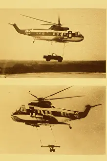 C1960s: Various helicopters lifting load