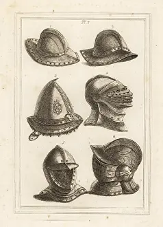 Batte: Various pot, cap and visor helmets