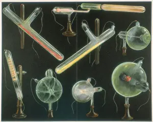 Tubes: Various substances fluorescing in vacuum tubes