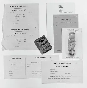 Receipts: Various Titanic items