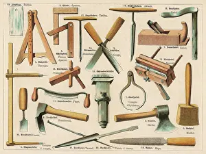 Hatchet: Various tools used in cartwright's trade