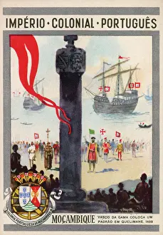 Gama: Vasco da Gama erects a column in Mozambique