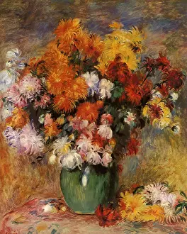 Tops: Vase of Chrysanthemums, by Renoir
