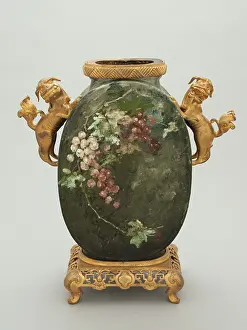 Enamelled: Vase made of enamelled terracotta