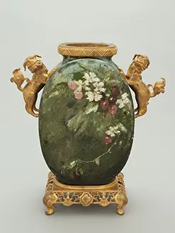 Enamelled: Vase made of enamelled terracotta