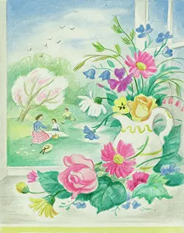 Sill: Vase of flowers